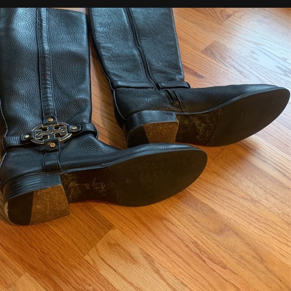 Tory Burch logo Riding Boots - Picture 7 of 11